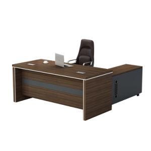 Office Furniture European Style Antique Wood PU Decoration Executive Office Desk