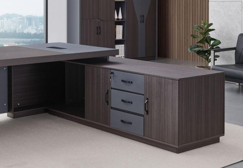 Luxury Big Table 240cm China Office Furniture Side Table L Shape Escritorio De Oficina Table MDF Wooden Office Desk