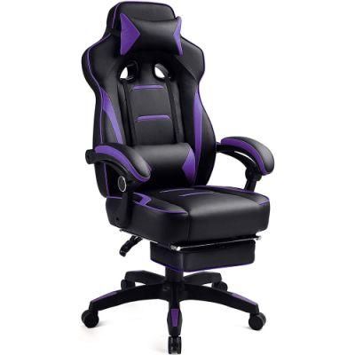 Purple Office Furniture Reclining Gaming Chair with Footrest