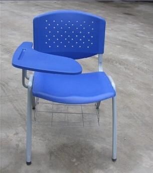 2016 Hot Selling Cheap Plastic Chair with Writing Table/Pad, Plastic Tablet Chair