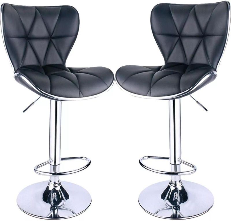 Leather Swivel Bar Chair with Lifting Function Suitable for Reception