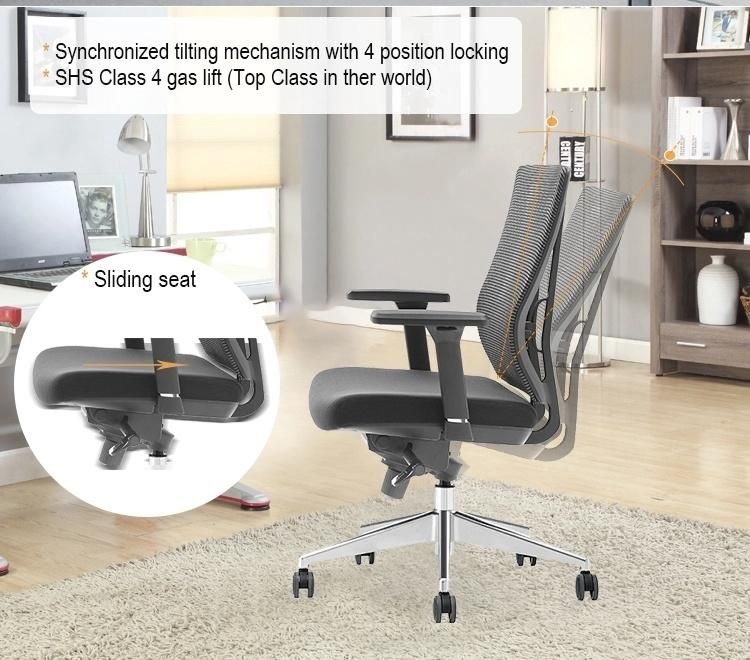 Height Adjustable Comfortable Work Home Manager Chair Furniture Mesh Office Chairs