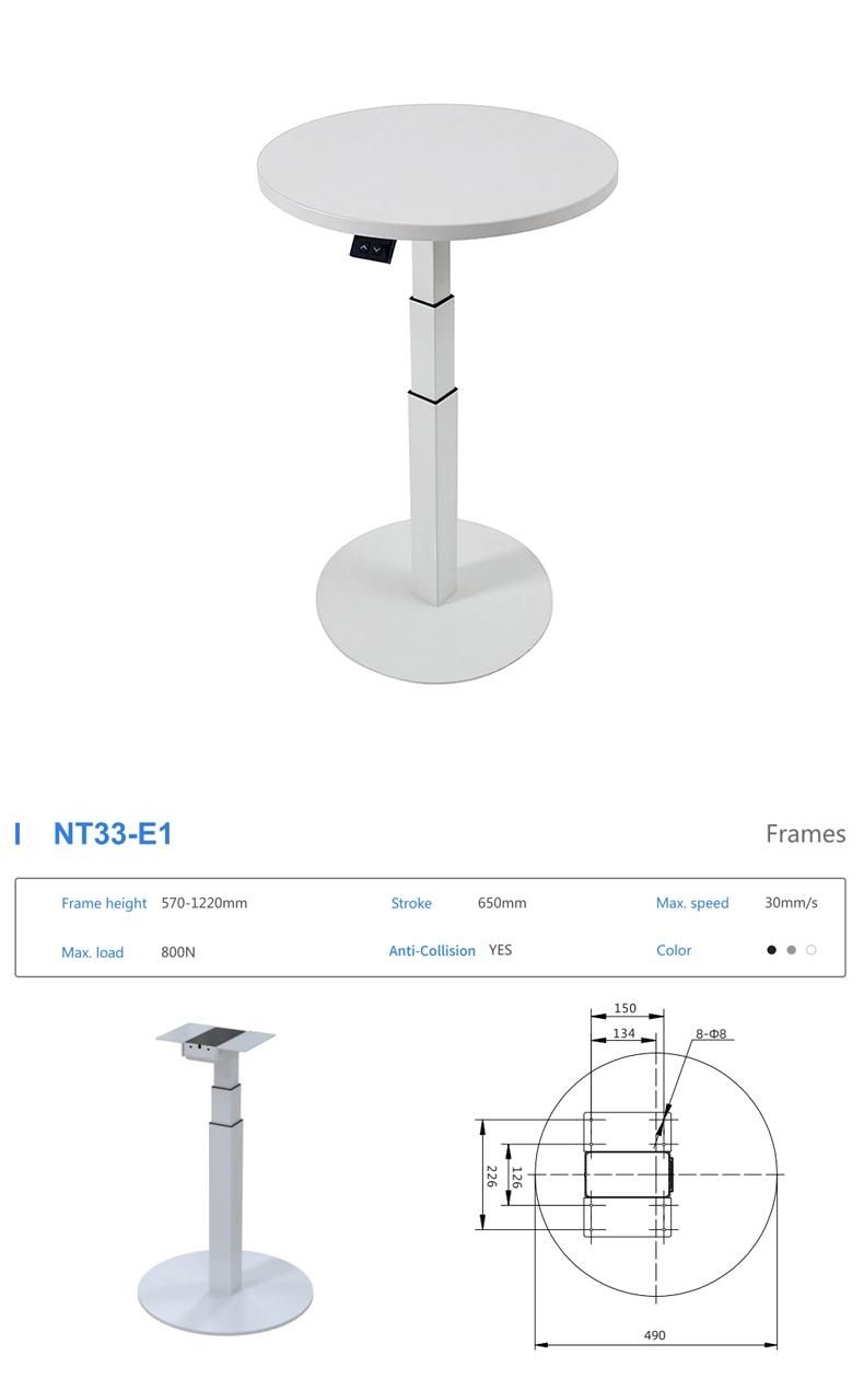 Ergonomic Adjustable Height Computer Table Commercial Mechanism Electric Motor Standing Desk