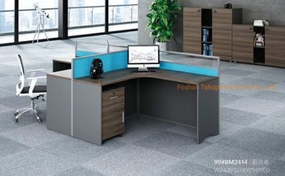 2021 Office Cubicles Furniture Melamine Modern Two Person Computer Table Staff Workstation