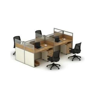Office Cubicles 4 Person I Shaped Desk for Small Space