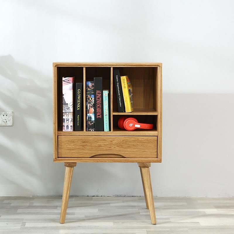 American Minimalist Modern Magazine Cabinet with Drawer Locker 0052