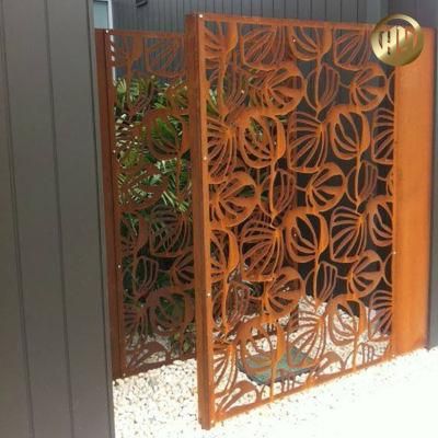 Corten Steel Laser Cut Customized Rusty Metal Decorative Screen