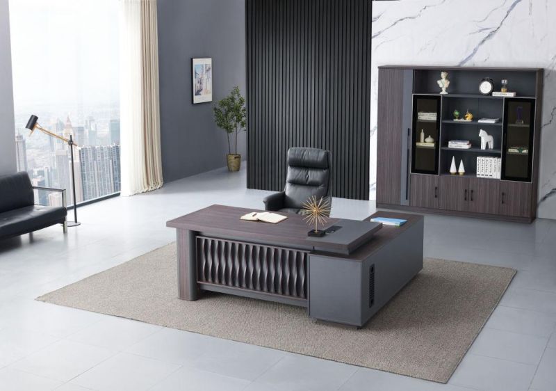 Luxury Big Table 220cm China Office Furniture Side Table L Shape Escritorio De Oficina Table MDF Wooden Office Desk