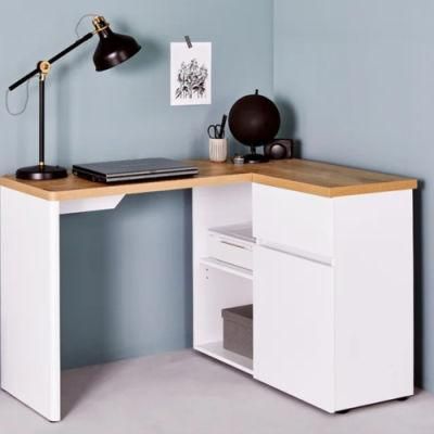 Modern Minimalist Style Wooden Furniture L-Shaped Computer Office Desk Wholesale