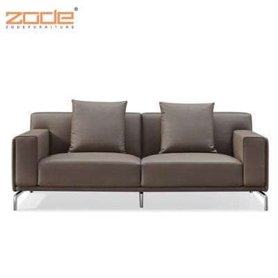 Zode Modern Home/Living Room/Office Furniture Brown Fabric /PU Leather 3 Seater Sofa