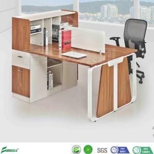 New Colorful Combination Cabinet Open 2 Person Seats Straight Office Workstation with Metal Leg