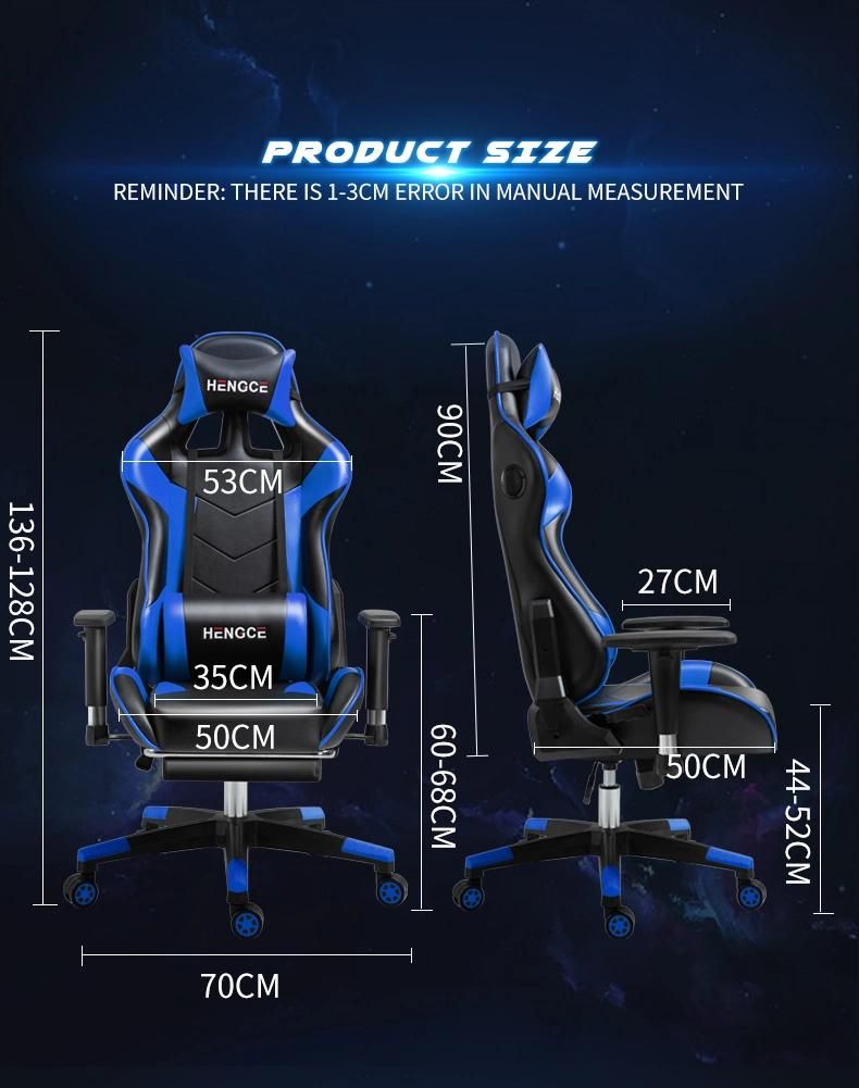 CE Approval Cheap E-Sport DDP PU Lleather Computer PC Game Chair Silla Gamer LED RGB Racing Massage Gaming Chair with Lights and Speakers