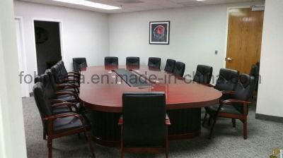 Reddish Brown Color Wood Veneer Table Boardroom Furniture