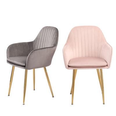Hot Sale Modern Luxury Restaurant Velvet Chair, Cheap French Grey Velvet Tolix Dining Chair