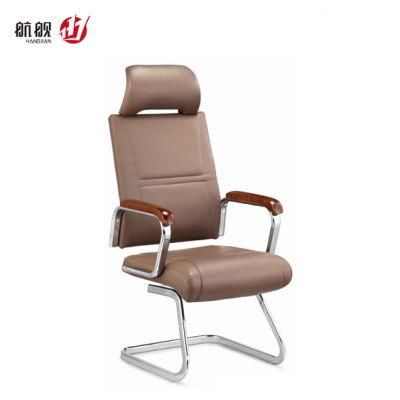 Leather Reception Chair Commercial Guest Visitor Armchair