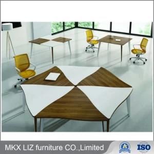 Round Shape Melamine Meeting Table in Metal Frame (C72)