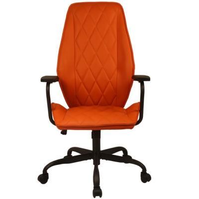 Wholesales Factory Home Orange PU Leather PC Computer Office Chair