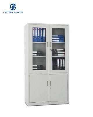 Hallway Storage Large Capacity Metal Filing Cabinet with Glass Office