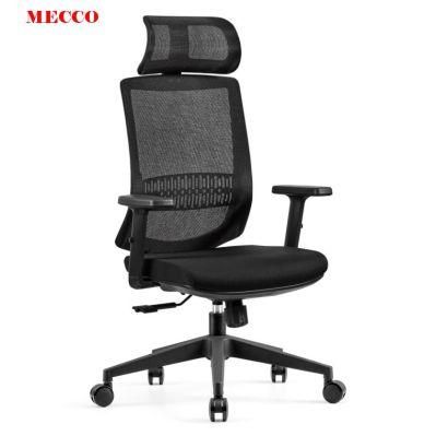 Chinese Modern Swivel Comfortable High Back Ergonomic Black Computer PU Adjustable Armrest Executive Mesh Office Chair