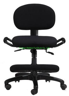 Simple Tilting Mechanism with Seat Slider PU Tube Armrest 320mm Nylon Base with Backrest Knee Chair