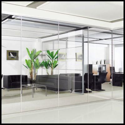 Aluminium Modular Fabric Space System Partition Wall Clear Glass Office Furniture Partition