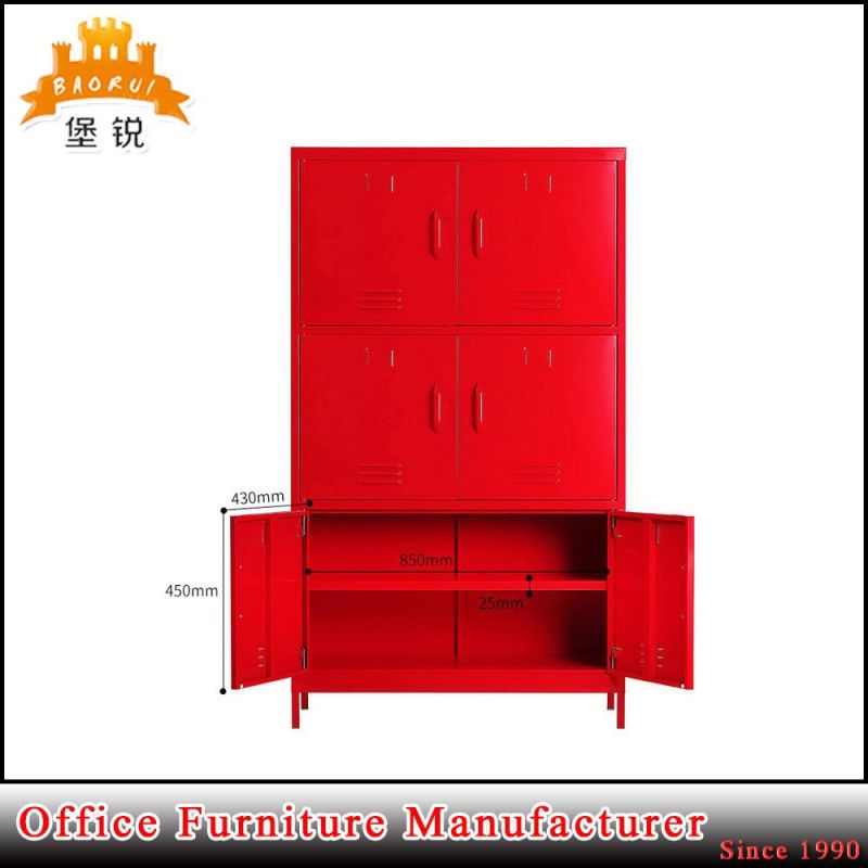 Factory Direct Cheap 6 Doors Steel Cabinet with Stand
