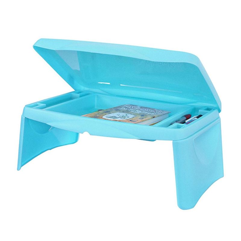 Lap Desk for Kids - Folding Lap Desk with Storage 17X11 - Pink - Durable Lightweight Portable Laptop Computer Children′s Drawing