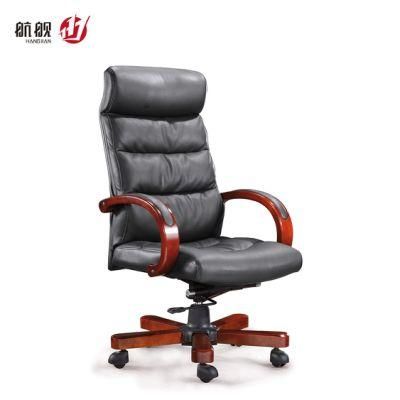 Most Comfortable Big and Tall Wooden Swivel Desk Chair Leather Office Chairs