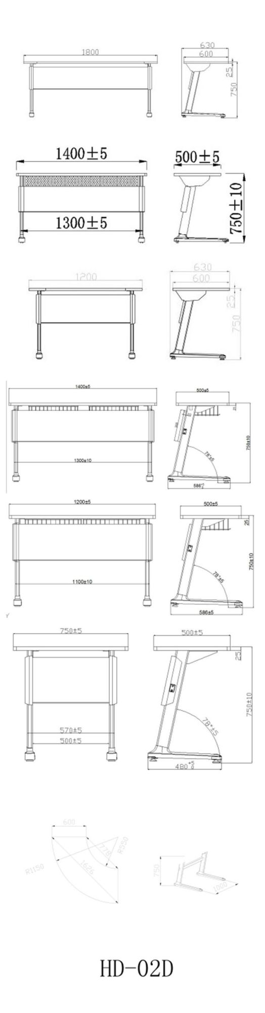 Folding Sectional Conference Table Sets Metal Frame Office Desk