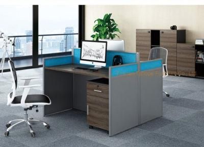 Simple Office Furniture Partition Face to Face 2 Seater Staff Workstation