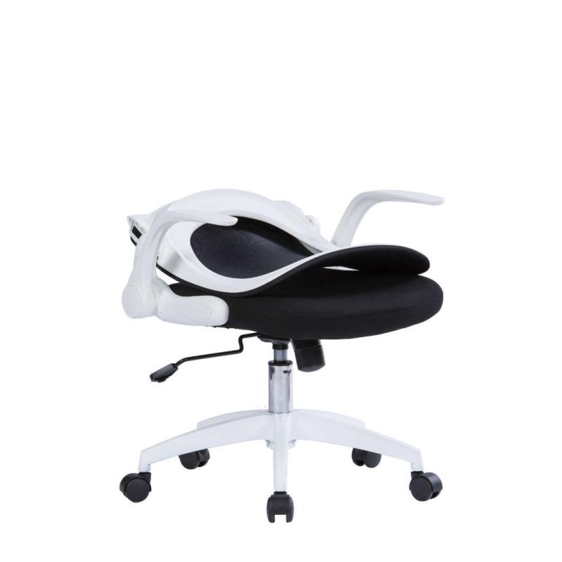 Factory Price Foldable Desk Chair with Flip up Armrest Folding Office Chair