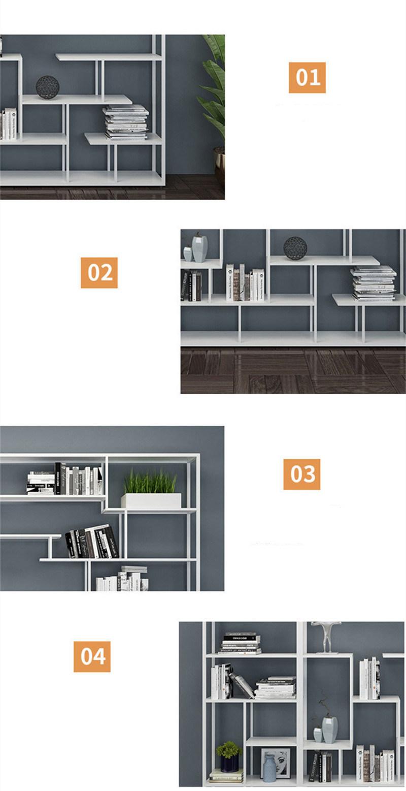 Black Metal Bookshelf Modern Minimalist Study Furniture 0514-2