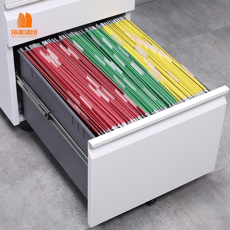 Hot-Selling Style, 3 Drawers Metal Mobile Pedestals File Cabinets.