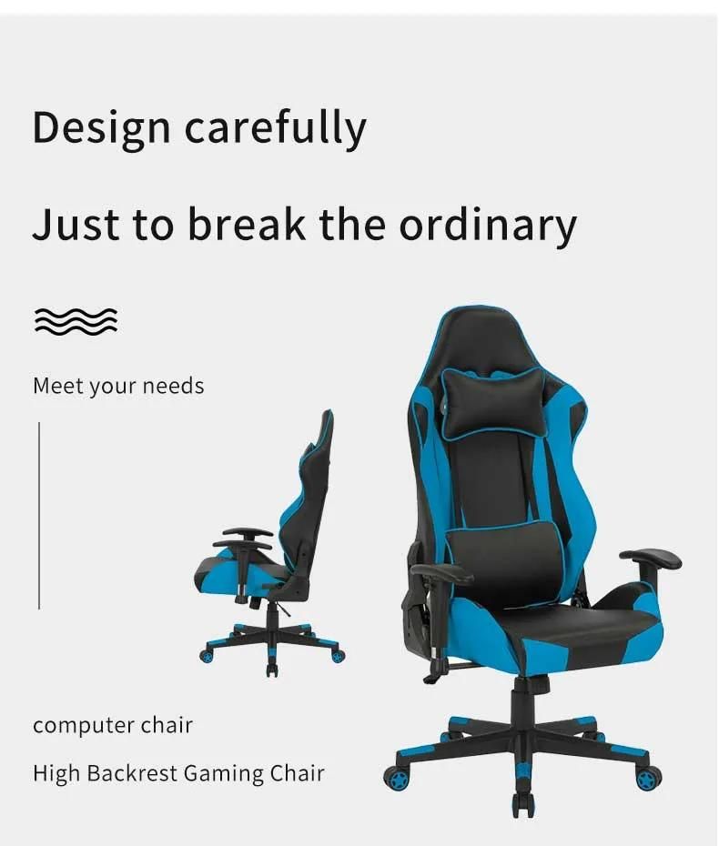 Supported Adjustable Armrest and Adjustable Height Swivel Gaming Chair