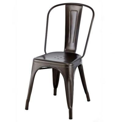 Wholesale Restaurant Modern Metal Steel Cheap European Black Chair Dining Chair