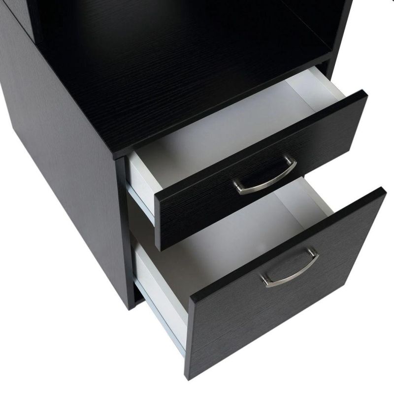 Amazonsfurntiure 55" Multi-Shelf Dorm and Home Office Desk Black