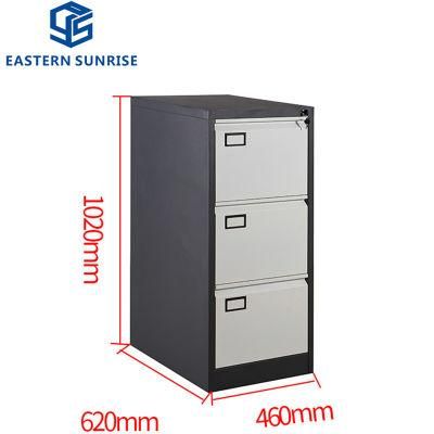 Factroy Direct 3 Drawers Steel Vertical Filing Cabinet