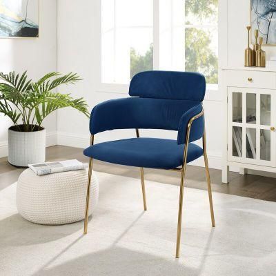 Home Furniture Living Room Fabric Velvet Coffee Chairs Cafe Single Sofa