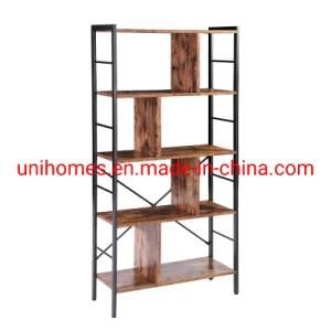 Bookshelf Storage Cabinet with Shelves Industrial Bookcase in Living Room