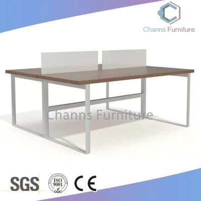 Modern Furniture 2.4m Melamine Four Seats Office Workstation with Metal Legs (CAS-W601)