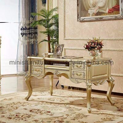 (M-OD1209) Home/Hotel Table European Style Simple Golden Wood Office Computer Desk