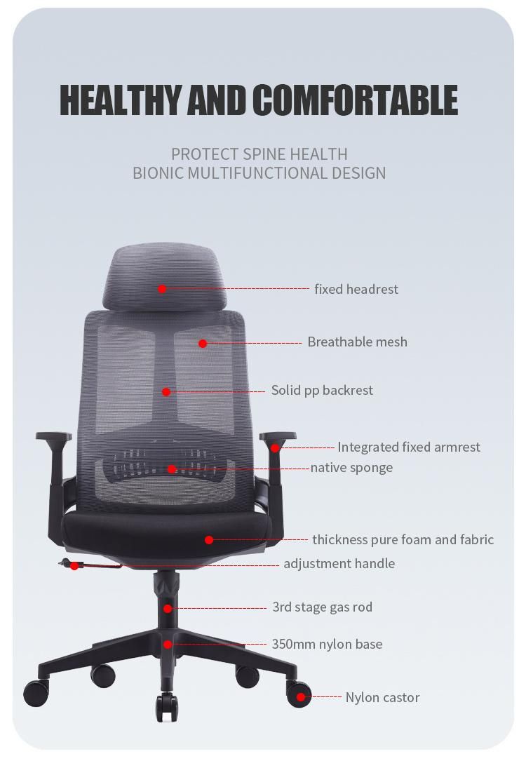 High Back 3D Armrest Swivel Executive Gaming Home Furniture Korea Mesh Office Chair