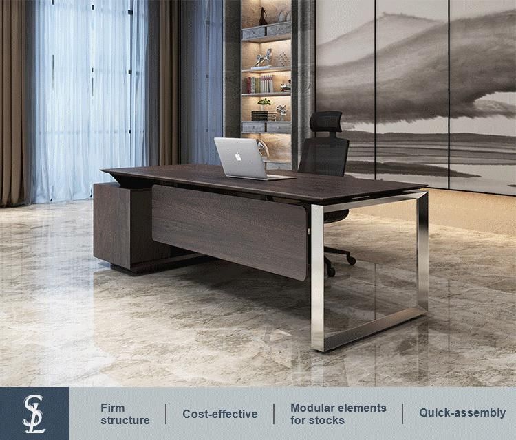 China Foshan Popular Luxury Office Furniture L Shaped Executive Desk Modern Desks