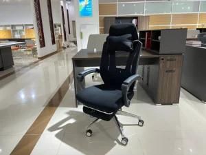 Mesh Back Swivel Executive Adjustable Office Chair with Leg Rest Support