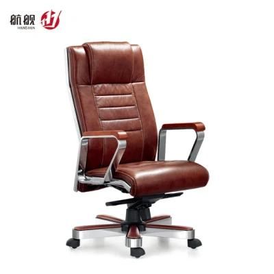 High Back Cow Leather Executive Office Swivel Chair CEO President Computer Chair