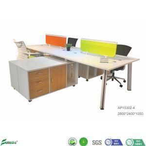 New Product Office Interior Design Melamine 4 People Office Desk Interior Workstation (AP15302-4)