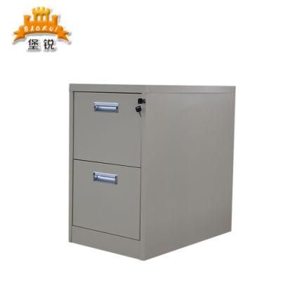 Metal Furniture Vertical 2 Drawers Office Filing Cabinet