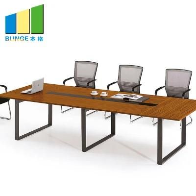 Modern Commercial Furniture MFC Melamine Wooden Office Conference Tables for Boardroom