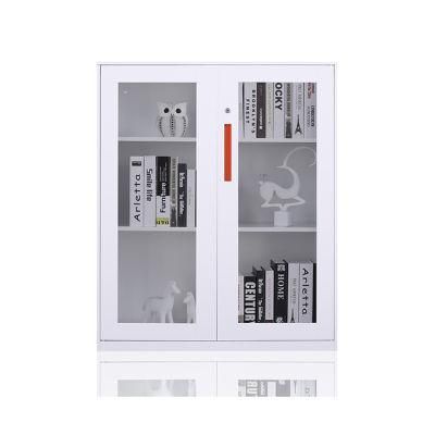 Office Storage Cupbaord Steel Documents Glass Door File Cabinet