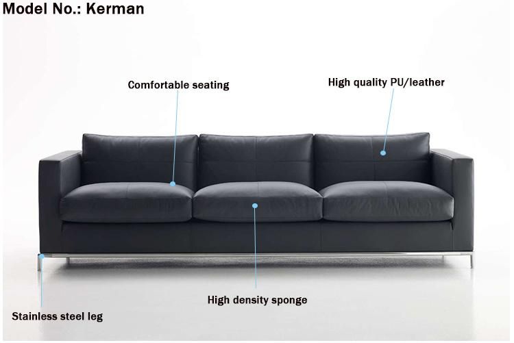 Factory Direct High Quality Manager Room Genuine Leather Sofa Set